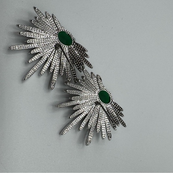 18k 3ct Starburst Earrings - Picture 11 of 13